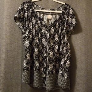 Faded  Glory cap sleeve blouse